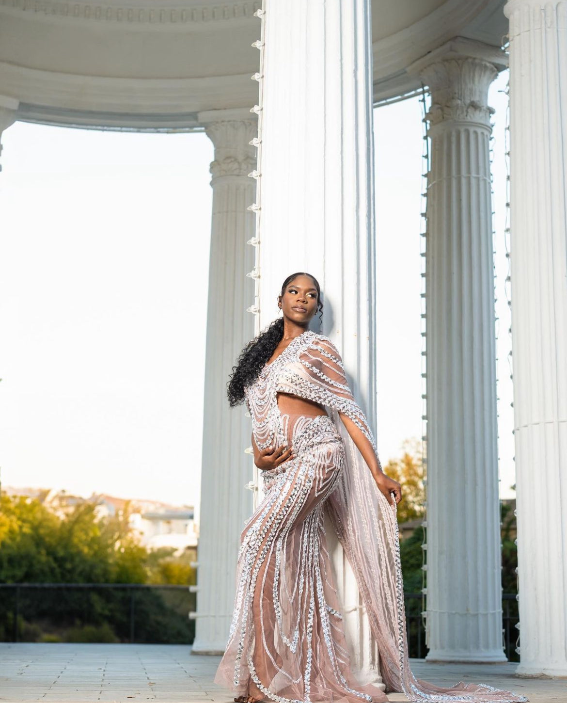 Kim Cape Maternity Dress