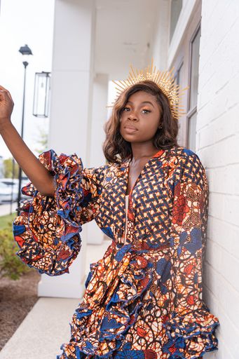Kemi African Ruffle Dress