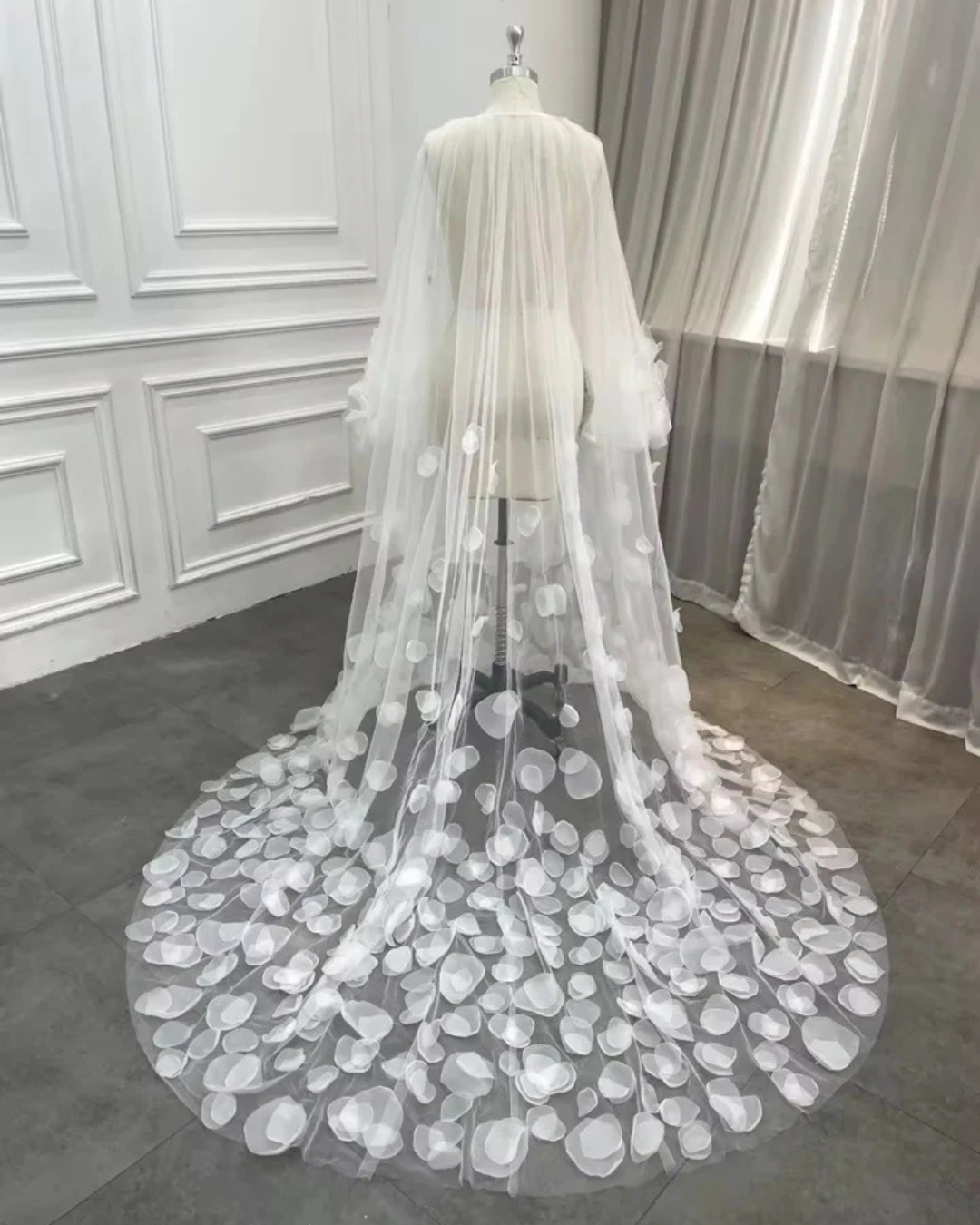 Lydia 3-D Petal Bridal Robe