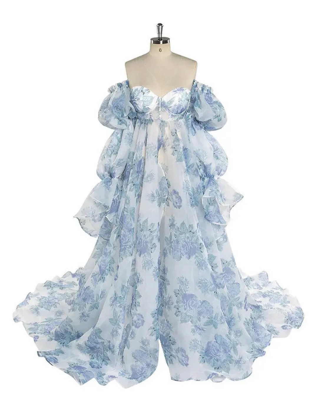 Custom Floral Print Maternity Dress