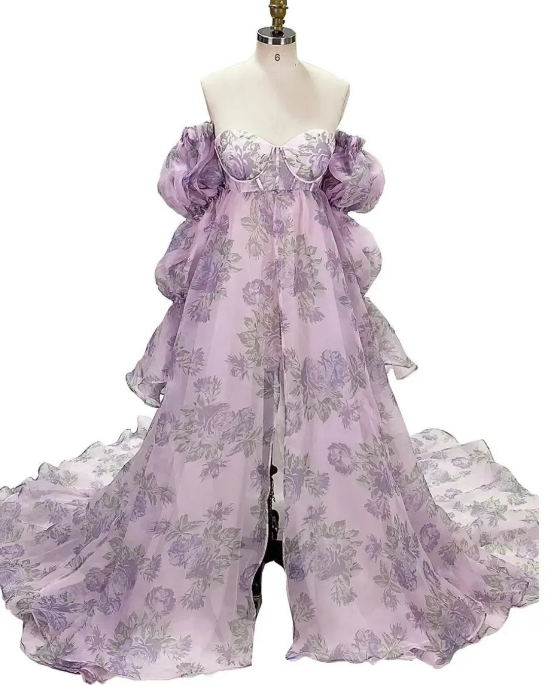 Custom Floral Print Maternity Dress