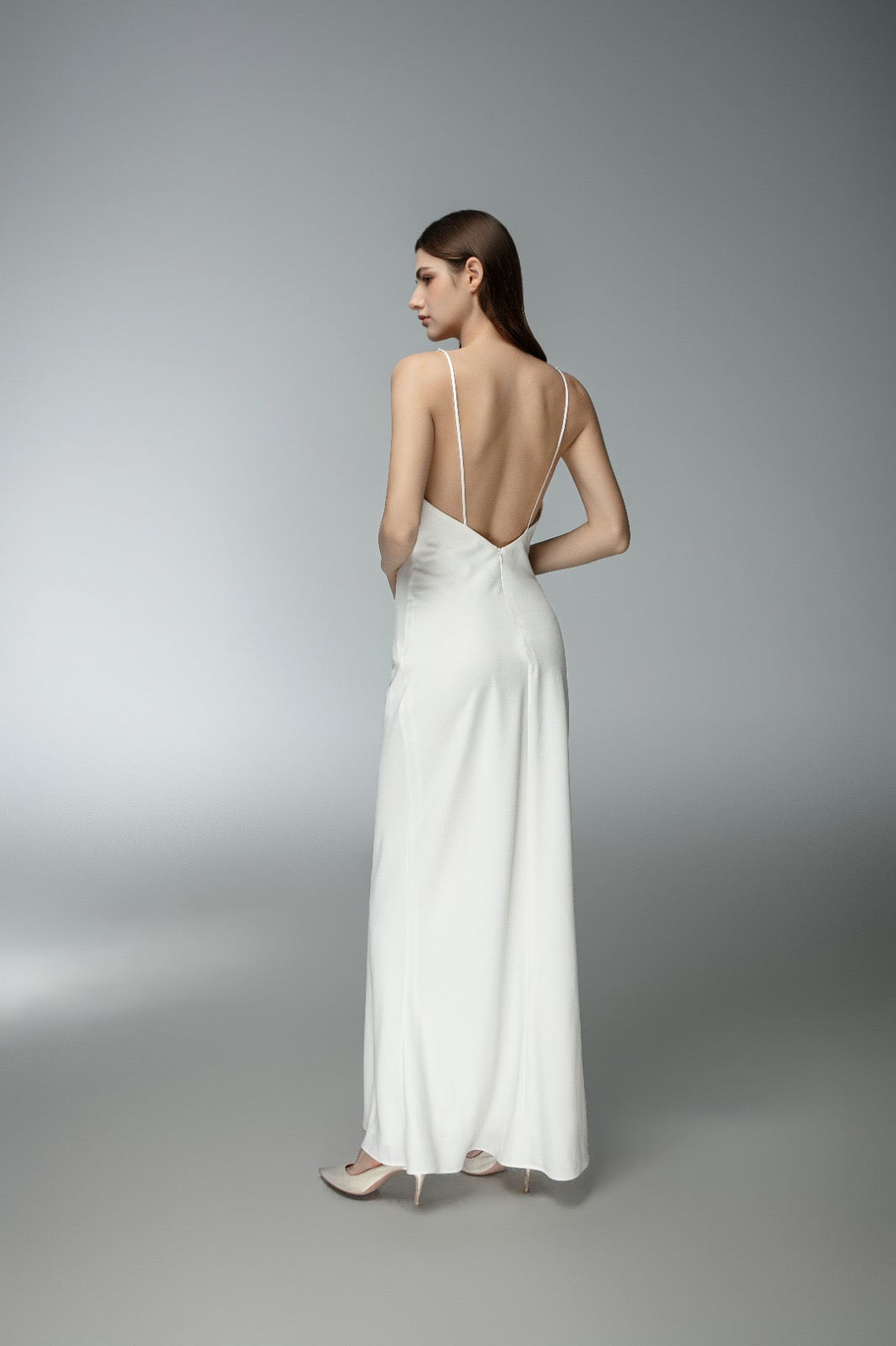 Saia Bridal Robe with Feathers and Slip Dress