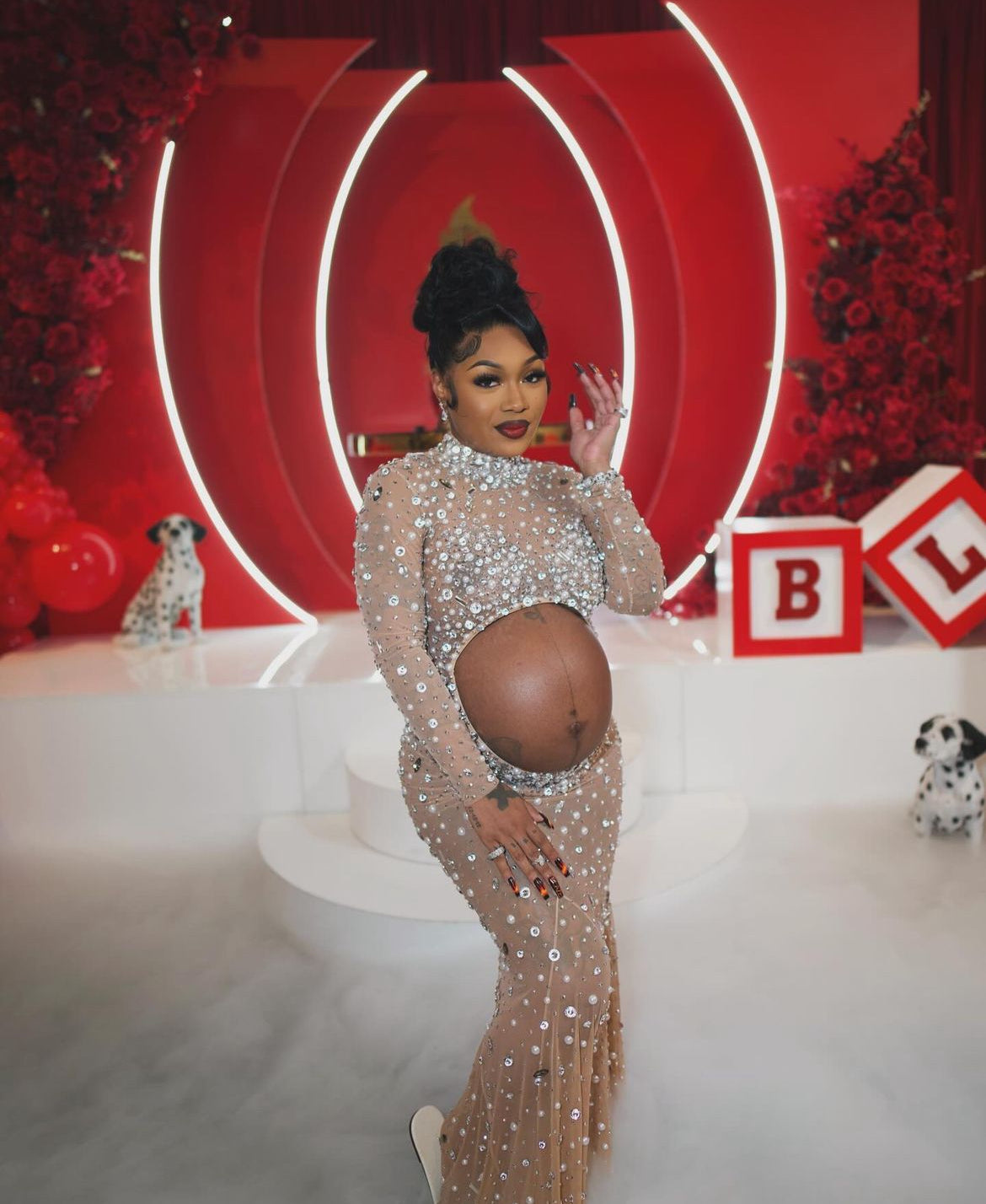 Nita Cut out Maternity Dress