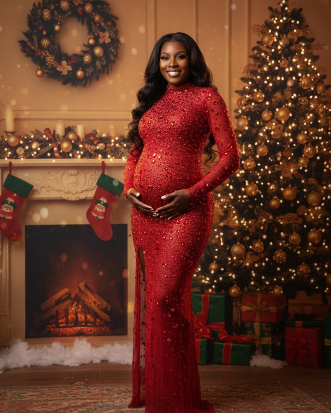 Lacy Maternity Dress