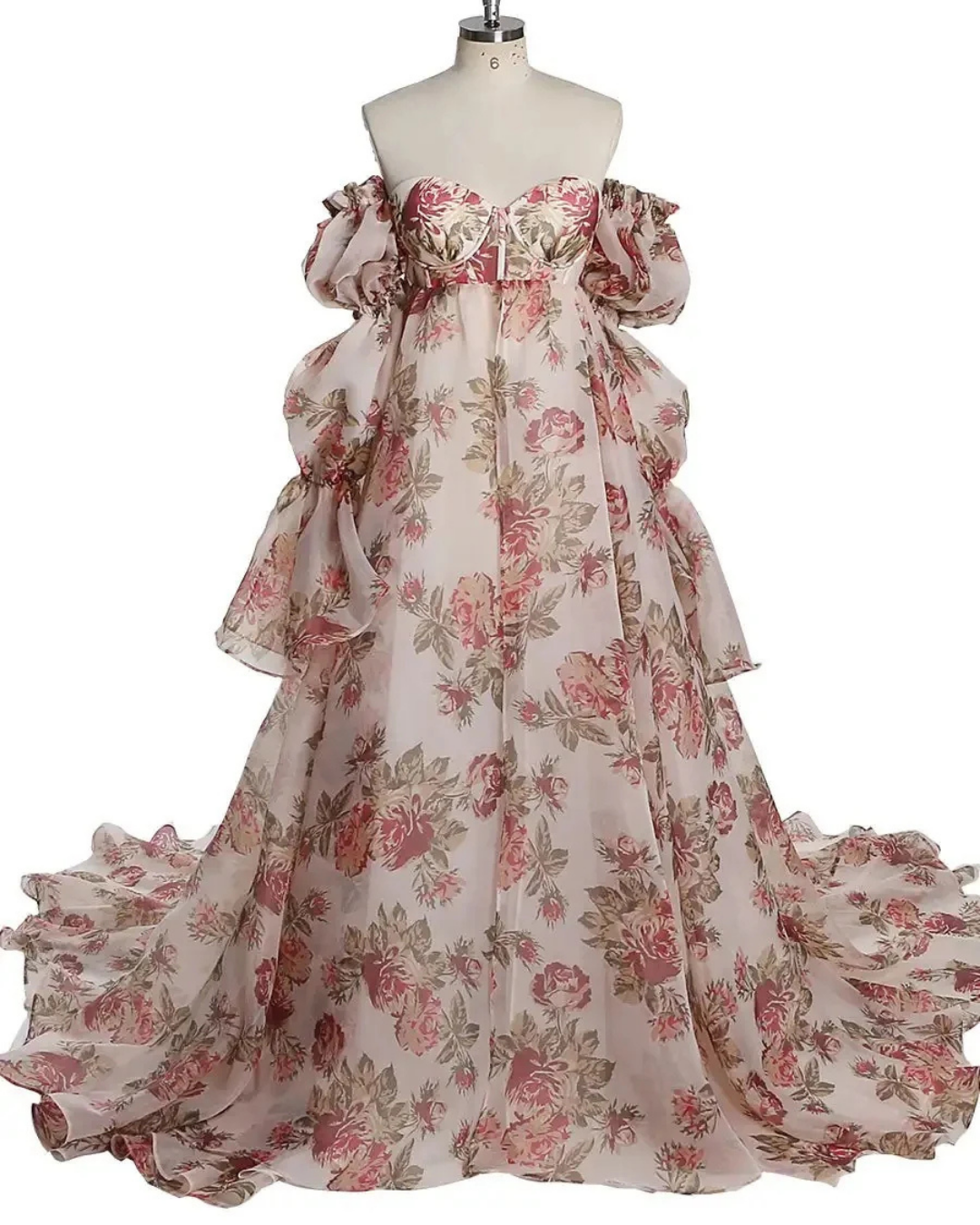 Custom Floral Print Maternity Dress