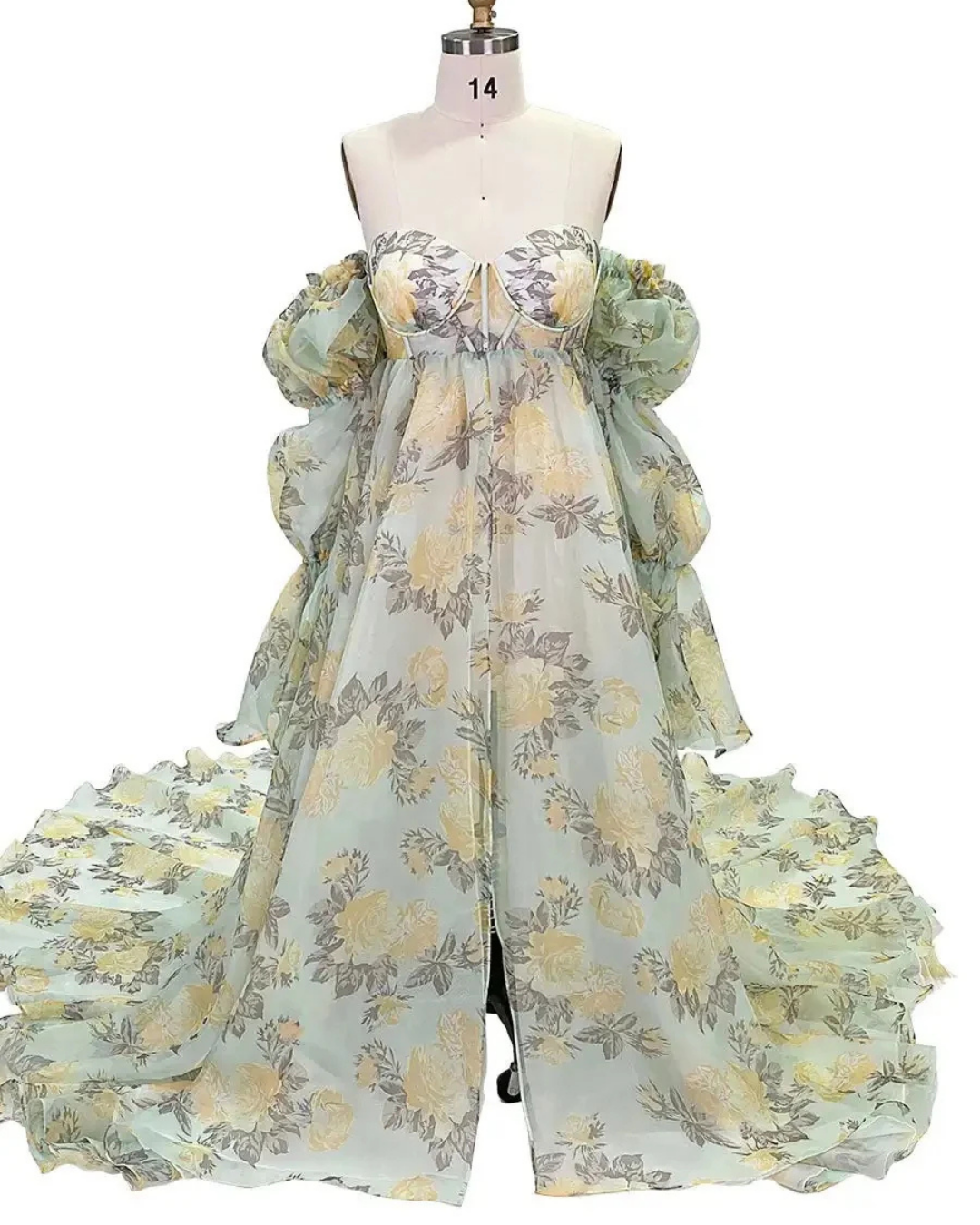 Custom Floral Print Maternity Dress