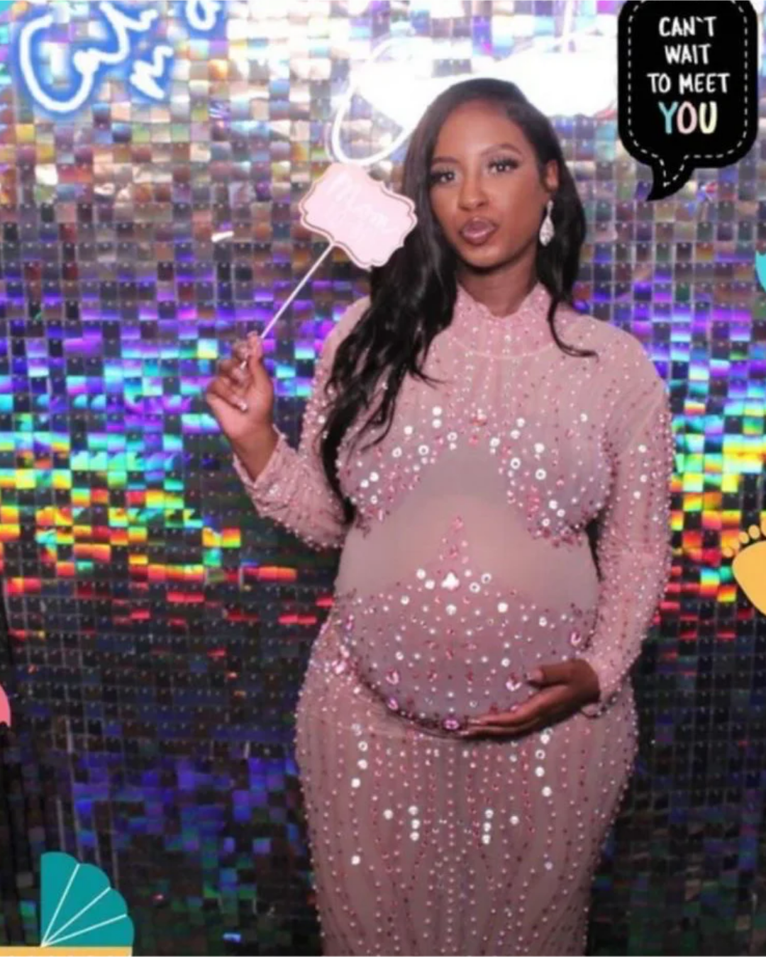 Angel Pink Maternity Dress