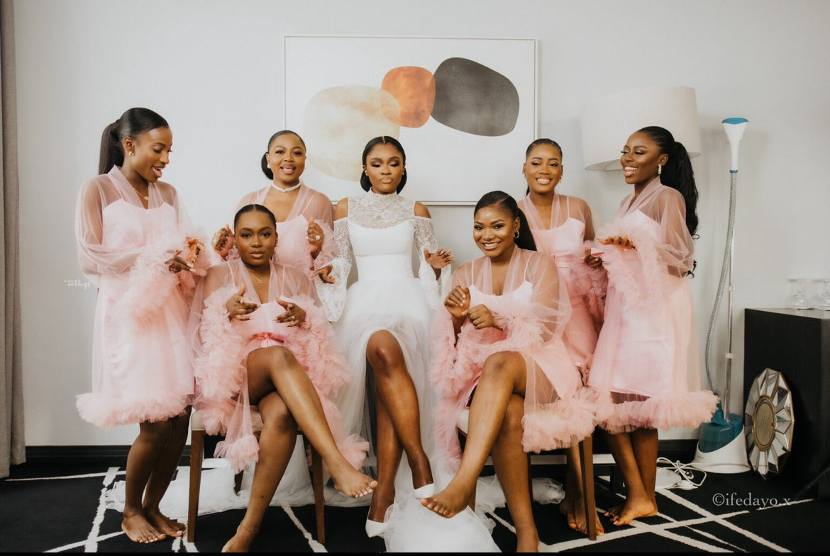 Fannie Bridesmaid Robe and slip dress