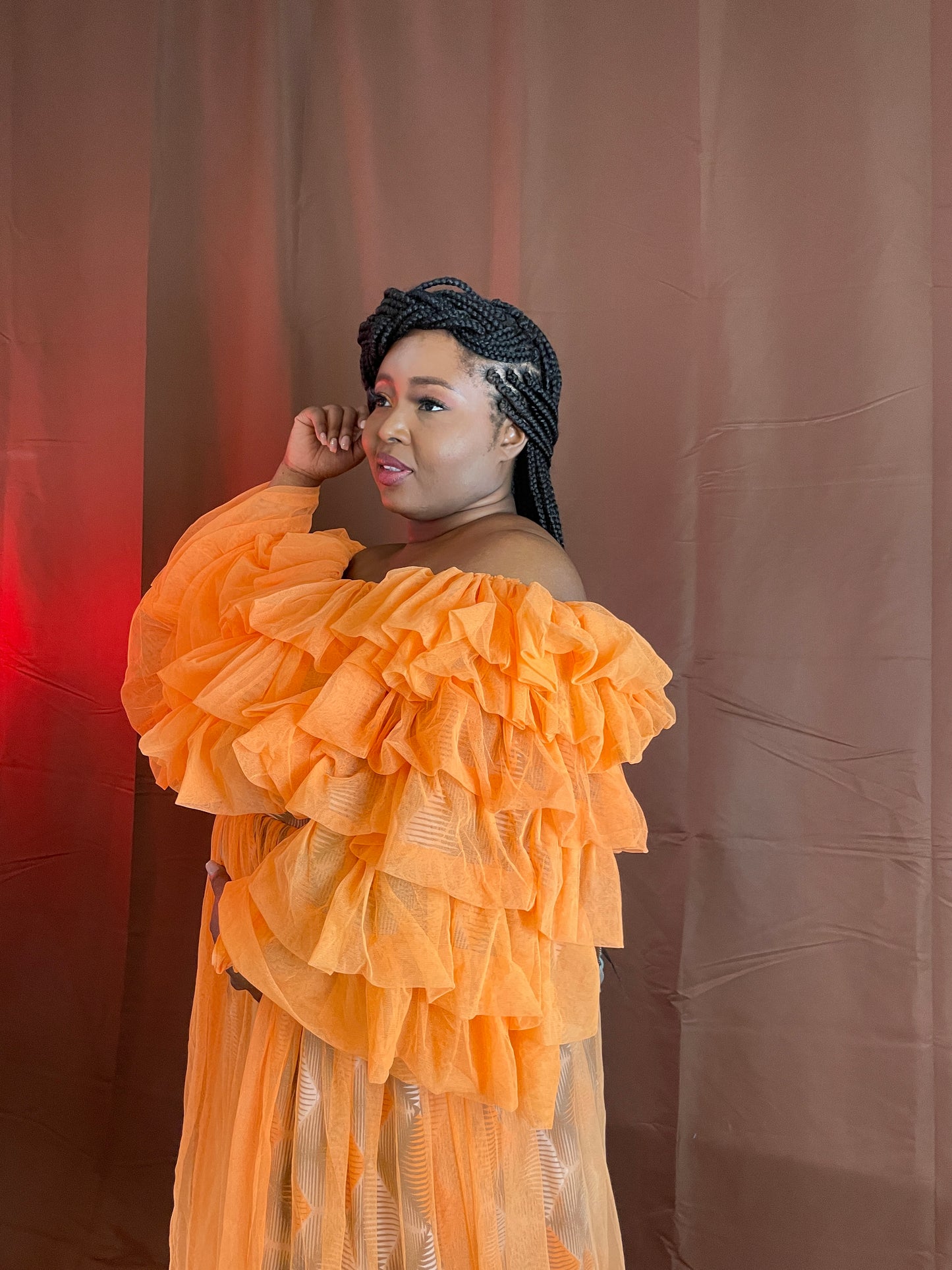Zainab African Ruffle Dress