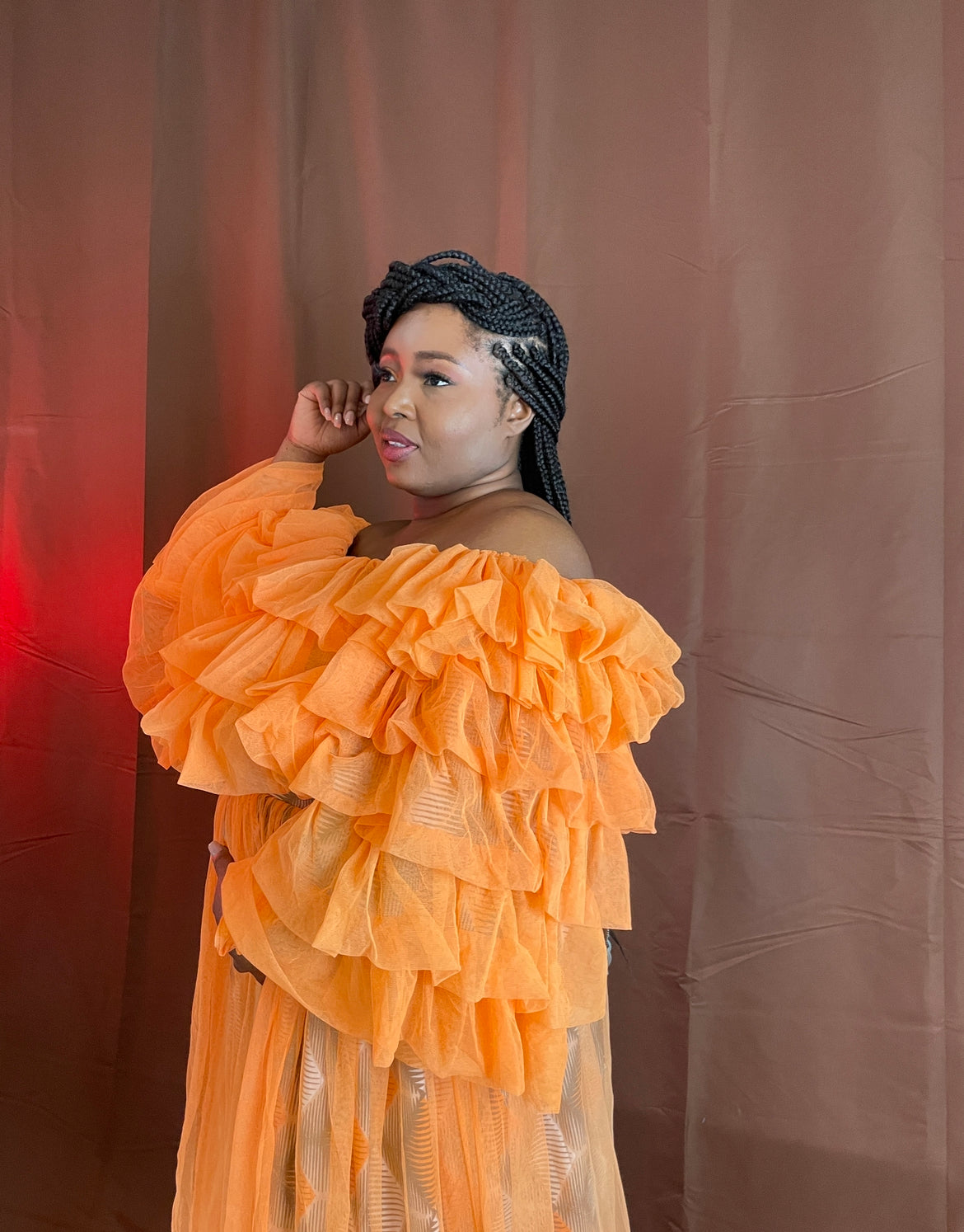 Zainab African Ruffle Dress