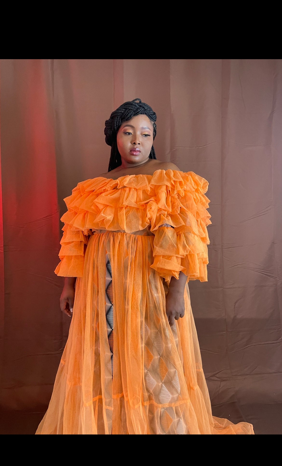 Zainab African Ruffle Dress