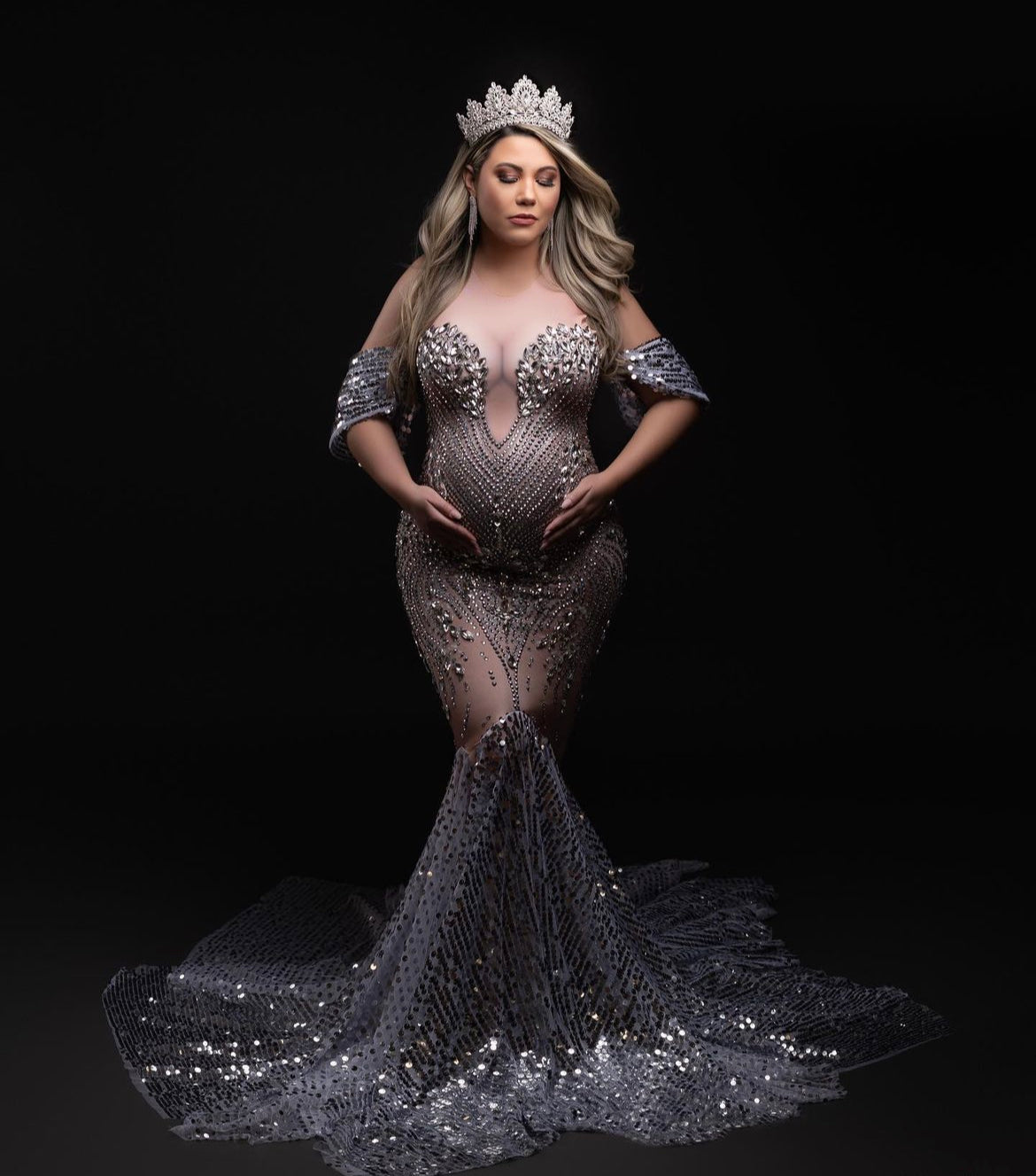 Sonya Body print Maternity Dress
