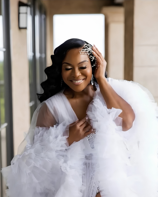 Courtney Ruffle Bridal Robe (Preorder)