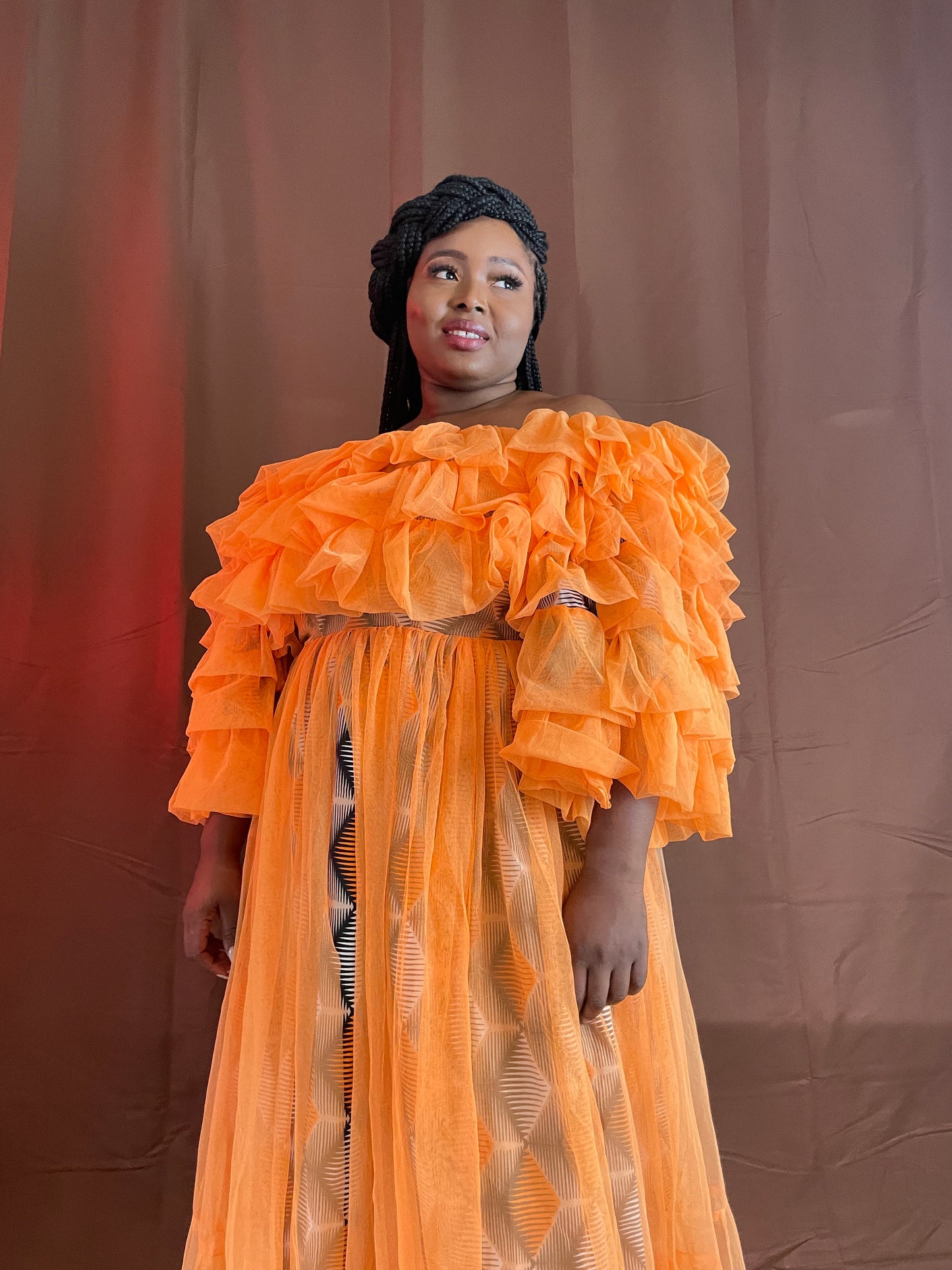 Zainab African Ruffle Dress