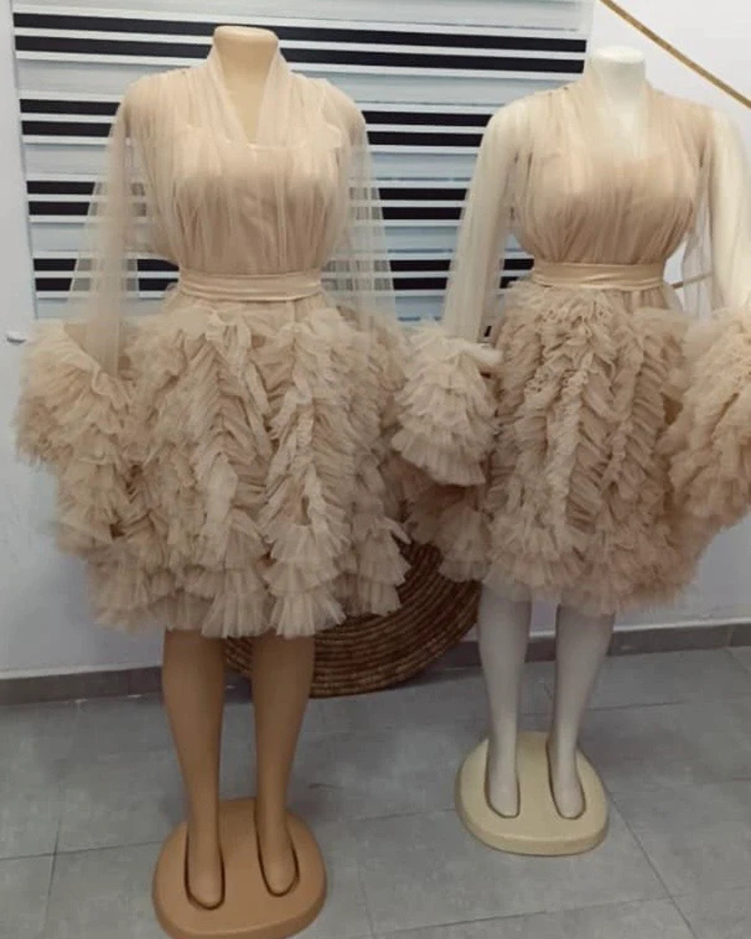 Tiara Ruffle Bridesmaids Robe and Slip