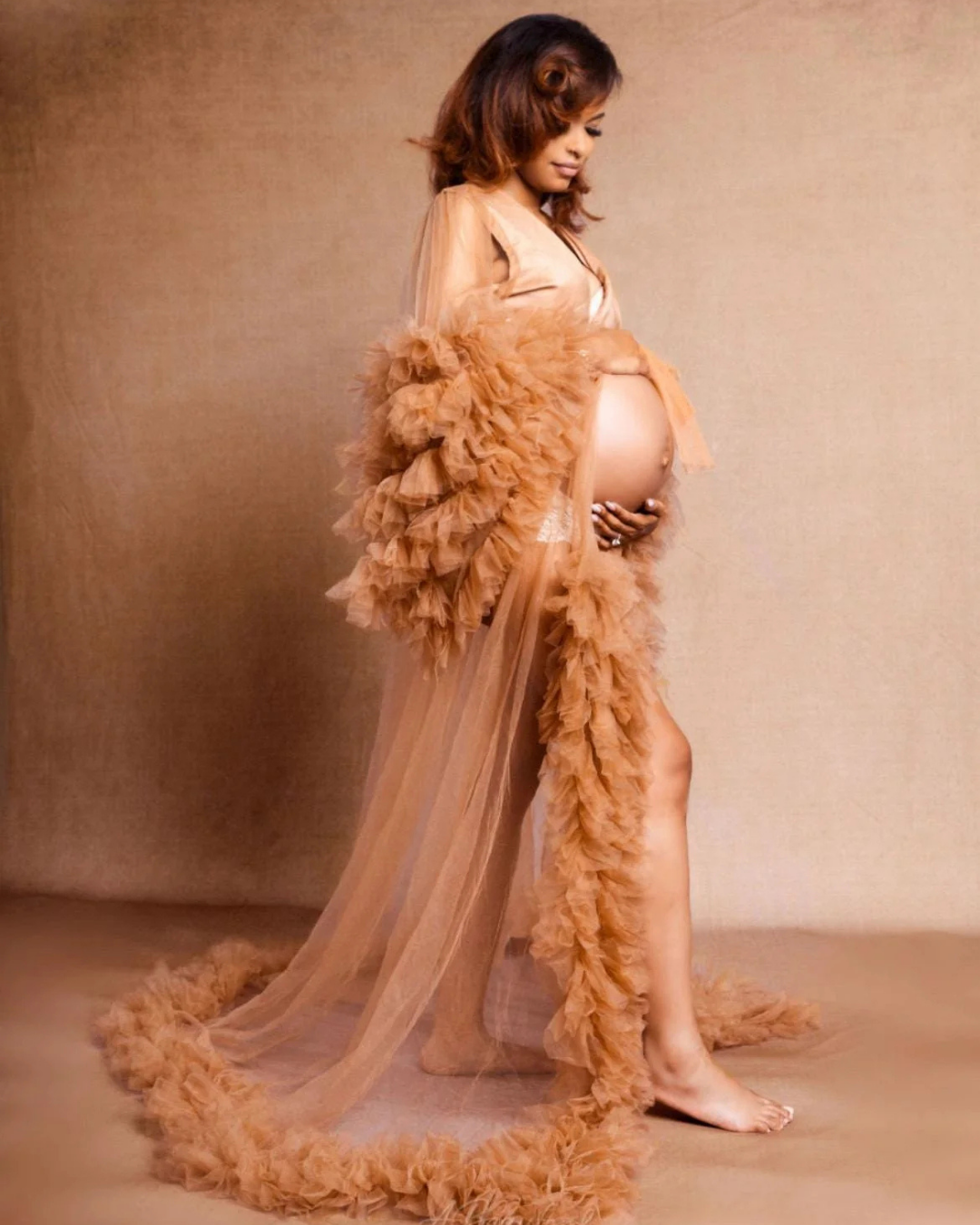 Maternity Dress for Photo Shoot, Tulle Maternity Gown, Baby Shower Photoshoot Dress, Boho Maternity Gown, Wedding Guest Dress, Gift for Her