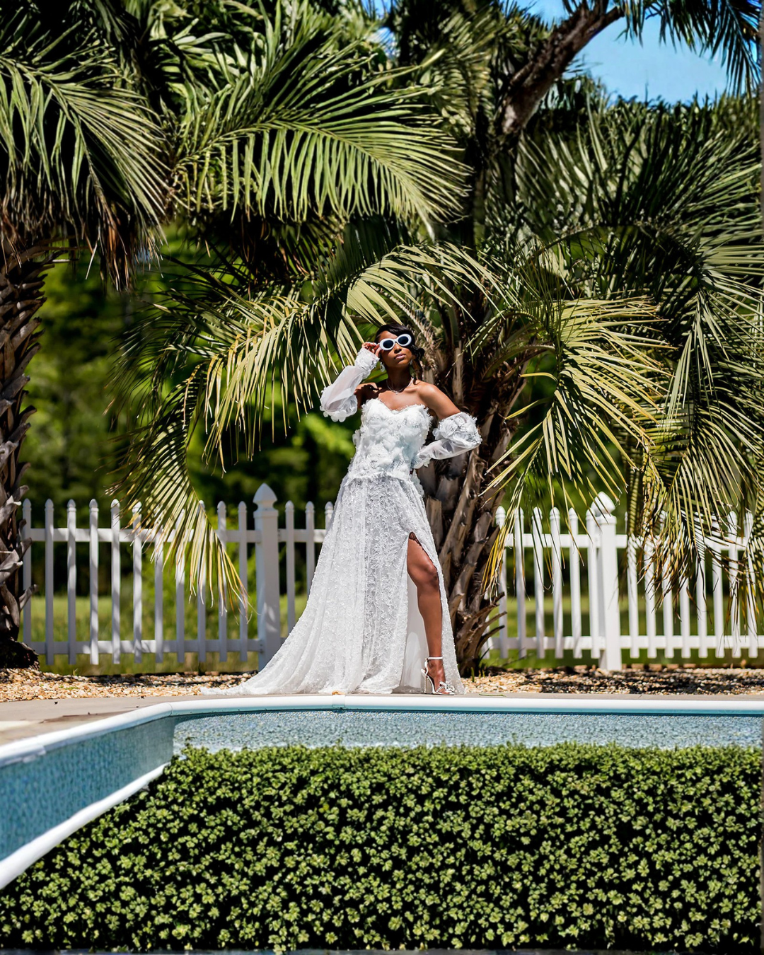 Amelia Beaded Lace Bridal Robe