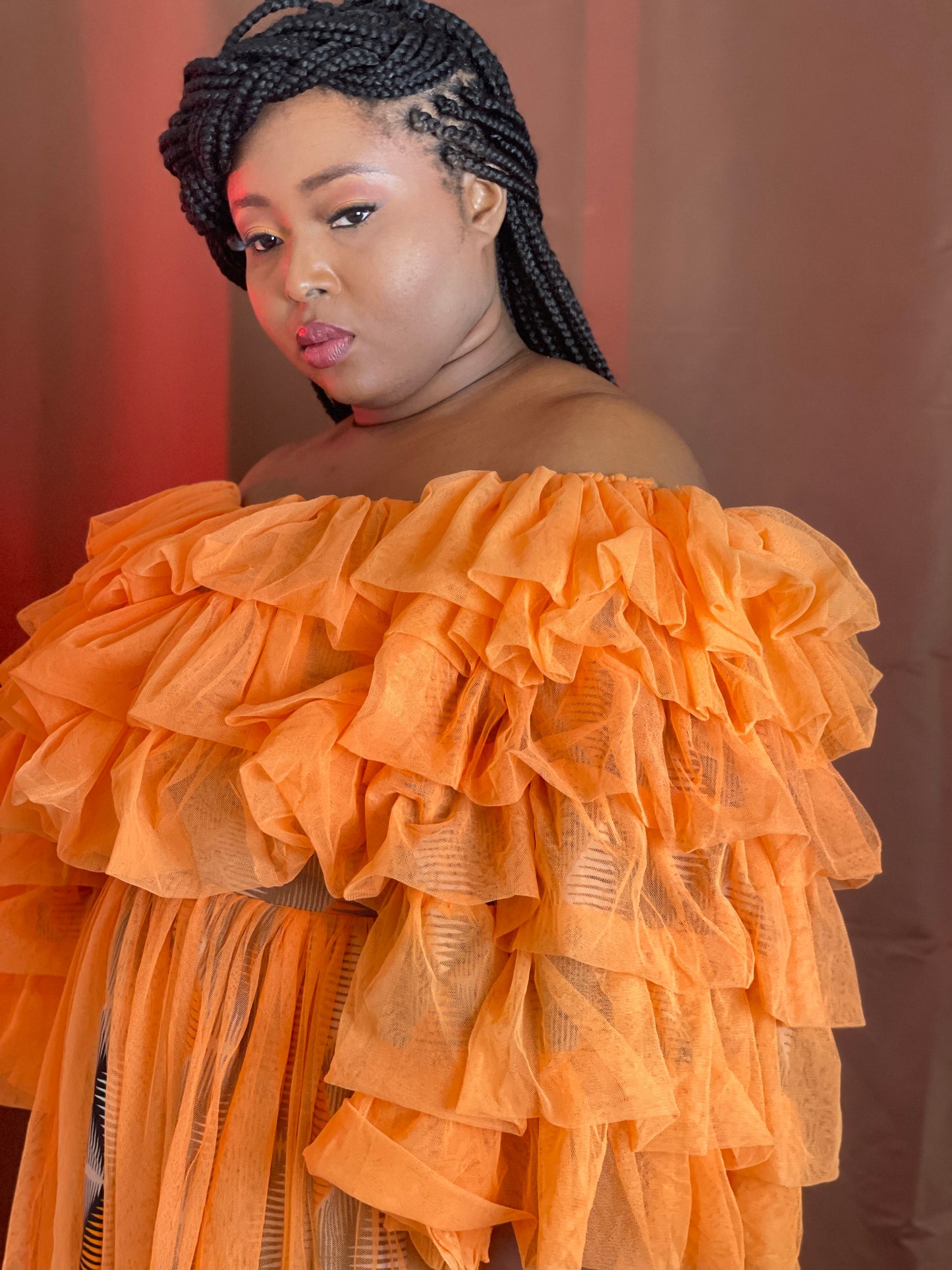 Zainab African Ruffle Dress