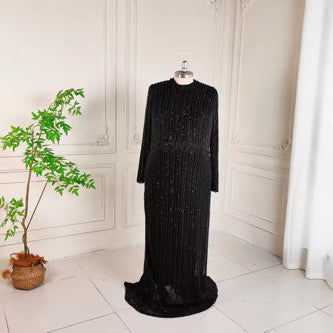 Black Beaded Plus Size Maternity Dress 2XL Black Beaded Plus Size Maternity Dress 2XL
