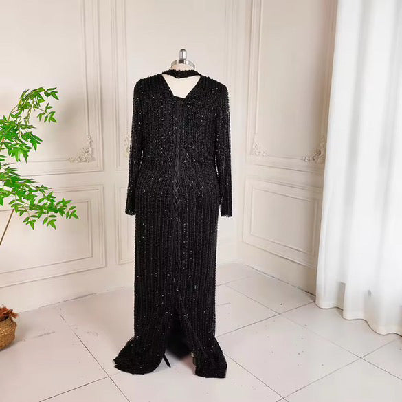 Black Beaded Plus Size Maternity Dress 2XL Black Beaded Plus Size Maternity Dress 2XL