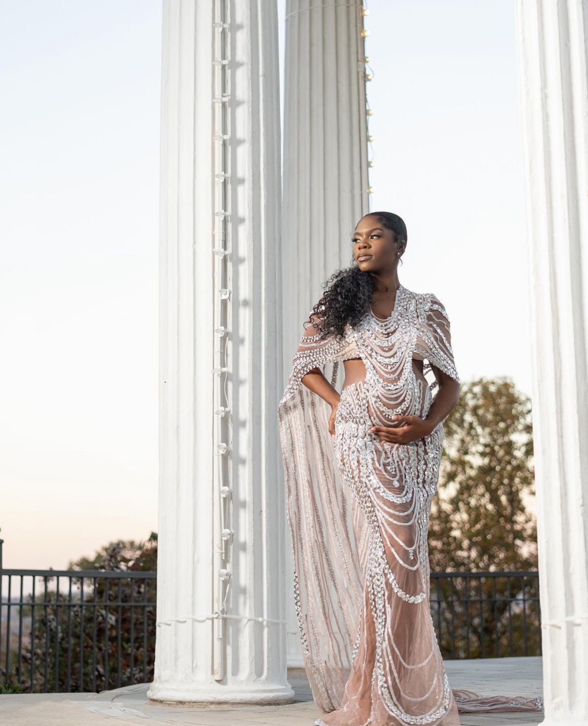 Kim Cape Maternity Dress