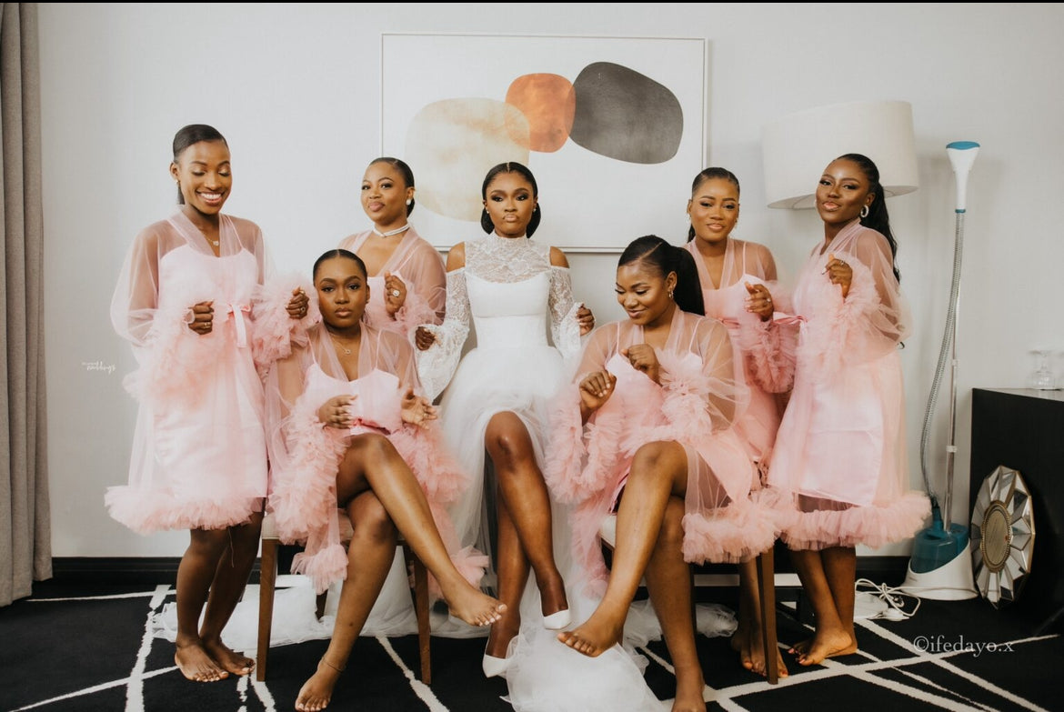 Fannie Bridesmaid Robe and slip dress