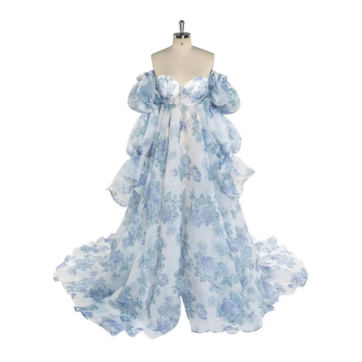 Custom Floral Print Maternity Dress