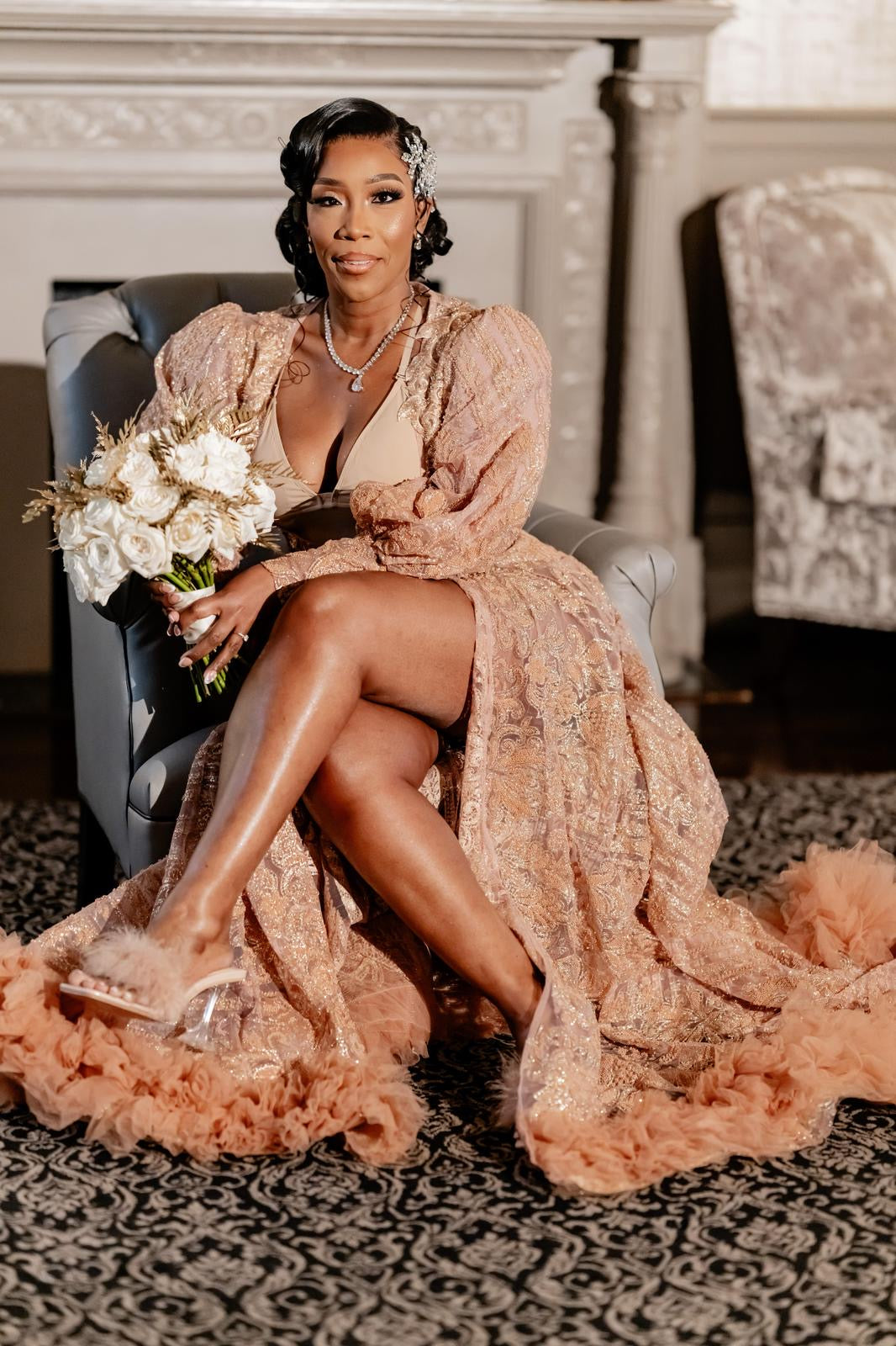 Lorna Embelished Bridal Robe
