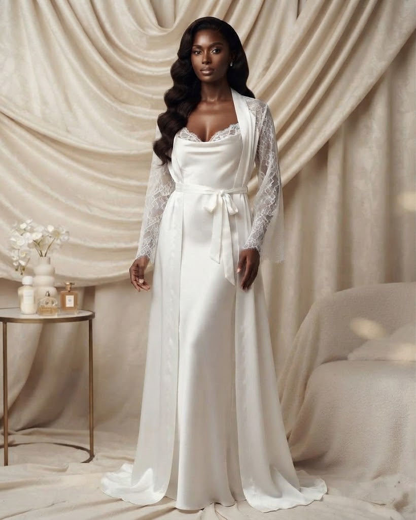 Desire Bridal Robe and Slip dress
