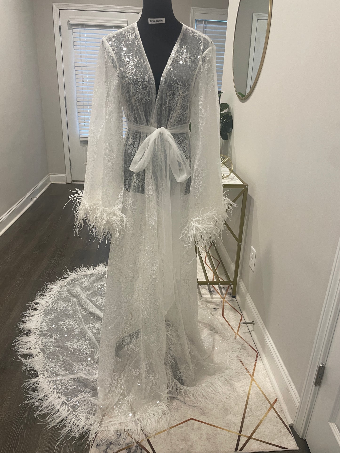 Alexandra feather Robe