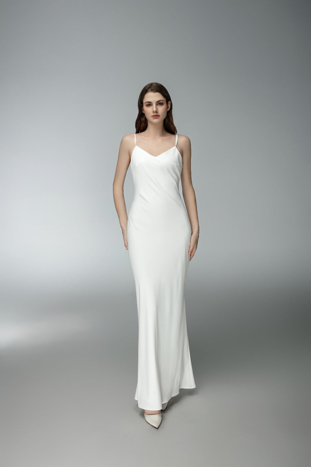 Saia Bridal Robe with Feathers and Slip Dress