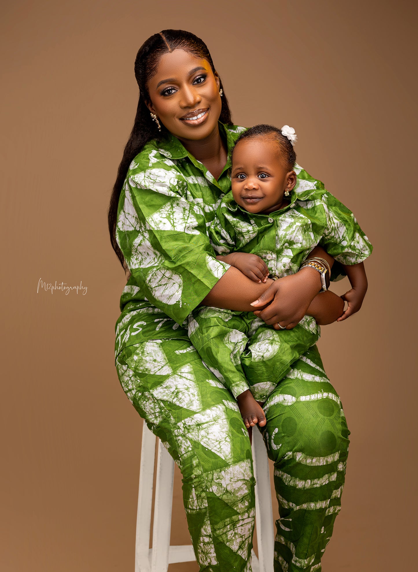 Matching African Couple Outfit – Adire Button-Up Shirt & Trouser Set (Women) Mother’s Day gift, gift for women, African mother, Mothers (personalize)