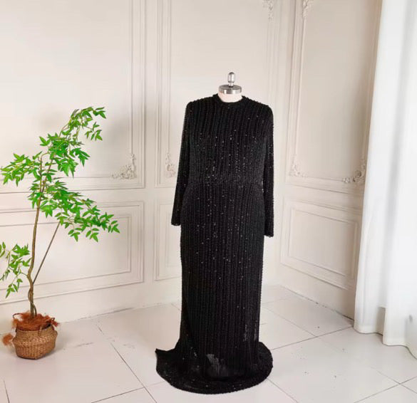 Black Beaded Plus Size Maternity Dress 2XL Black Beaded Plus Size Maternity Dress 2XL