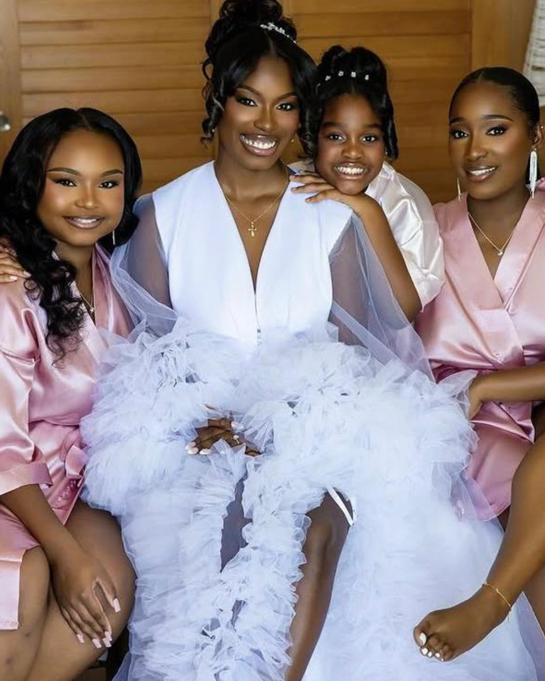 Alana Bridal Tulle Ruffle Robe (Ready to Ship)