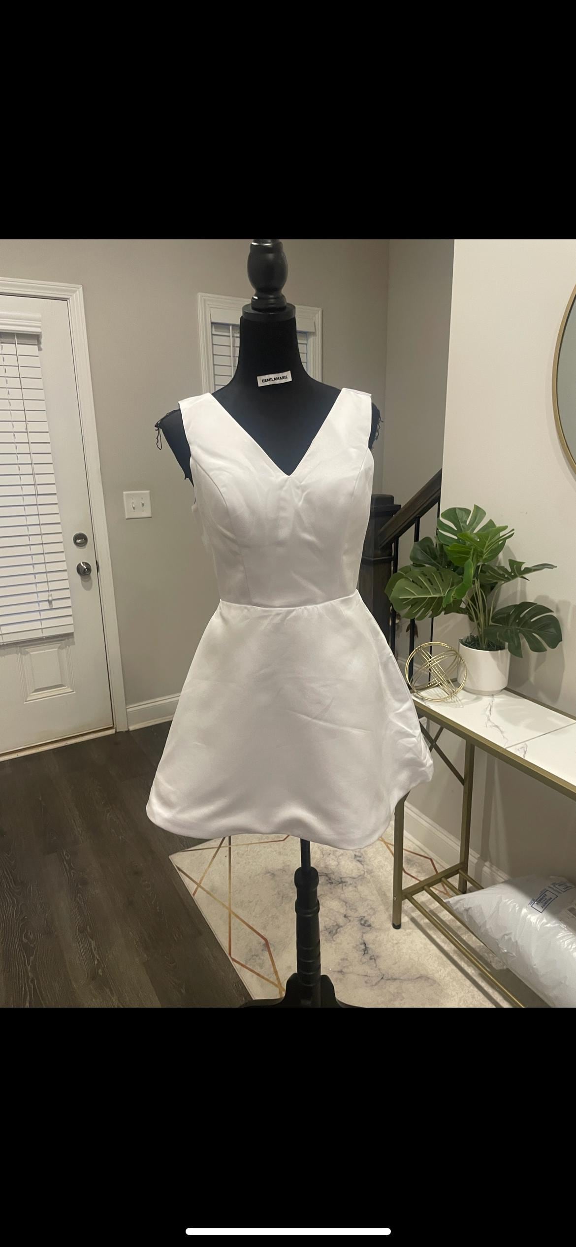 Short wedding dress, Mini wedding dress, bridal dress, white dress, plus size dress, gift for brides, engagement dress
