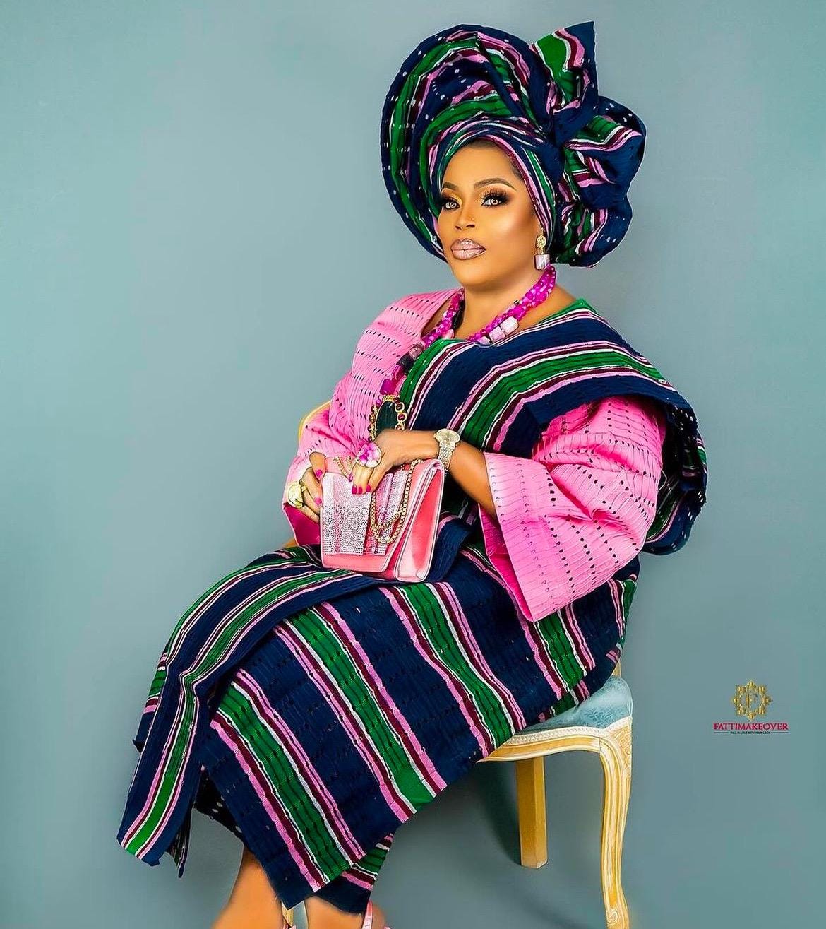 Classic Asooke iro and buba, Mother of the bride and groom outfits, 40th birthday attire, Asooke for women, Nigerian wedding suit. ASOOKE