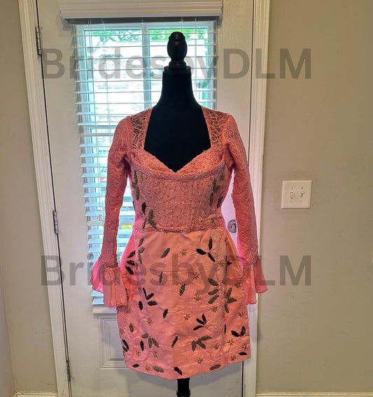 Classic Asooke dress, African beaded aso oke  short gown, wedding afterparty asooke outfit, Naija African beaded asooke dress Party wear