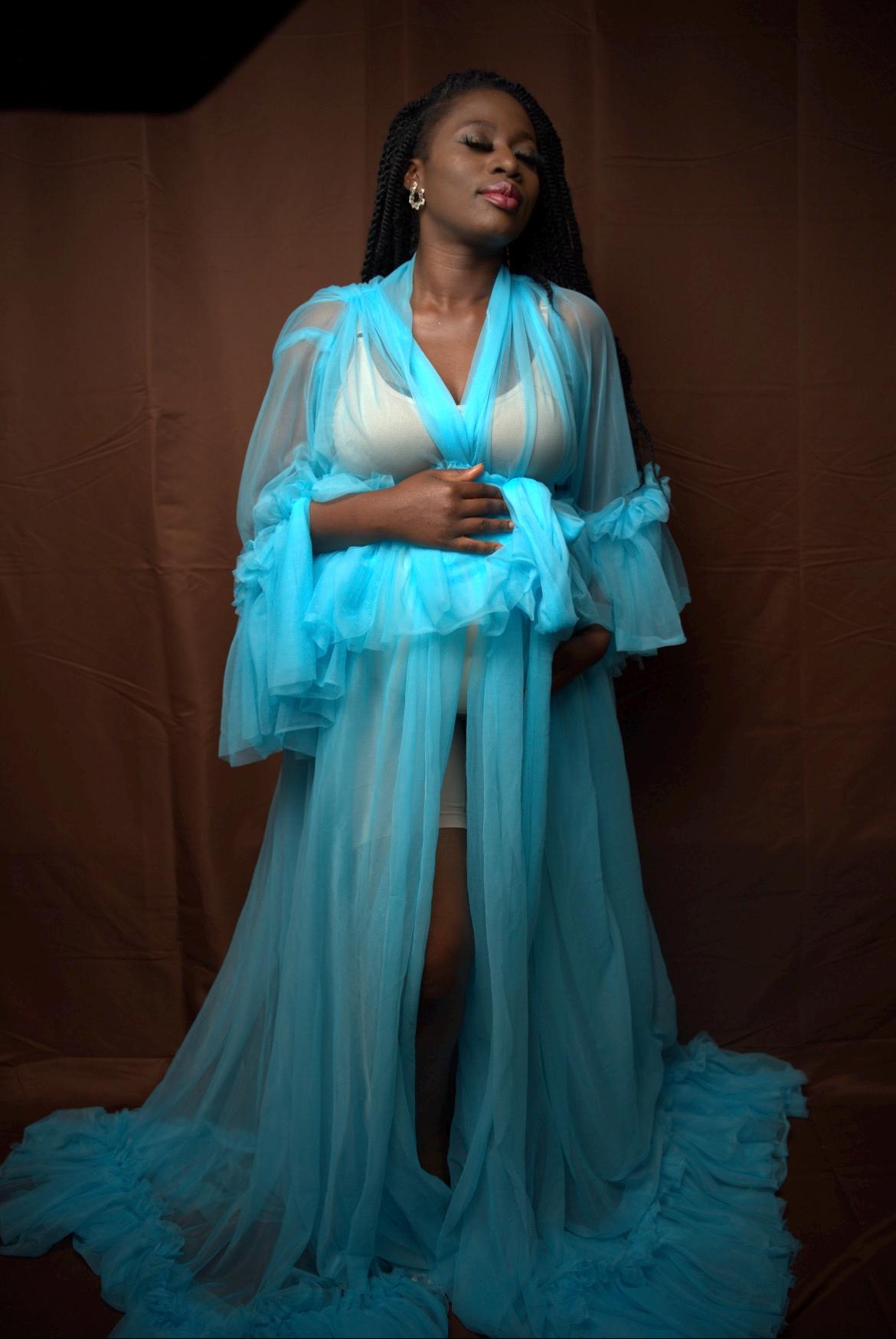 Maternity Dress for Photo Shoot, Tulle Maternity Gown, Baby Shower Photoshoot Dress, Boho Maternity Gown, Wedding Guest Dress, Gift for Her