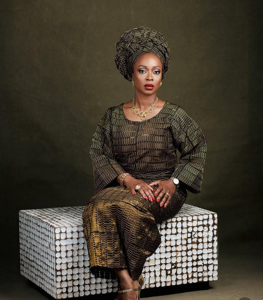 Classic Asooke iro and buba, Mother of the bride and groom outfits, 40th birthday attire, Asooke for women, Nigerian wedding suit. ASOOKE