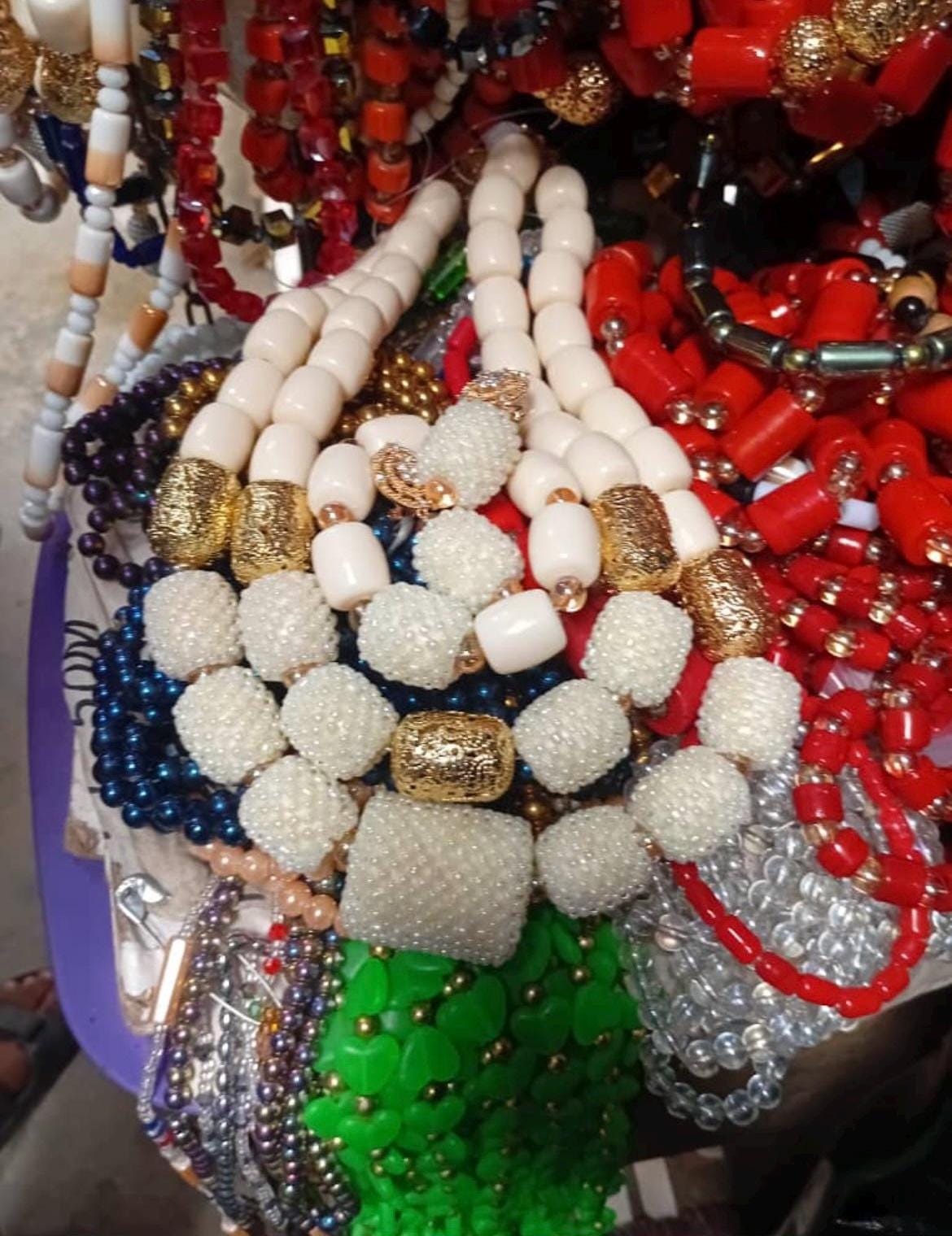 African Red Coral Bead, Igbo brides Jewelry, Traditional Wedding accessories, Wedding Nigerian edo Igbo Wedding, Bridal coral ivory bead