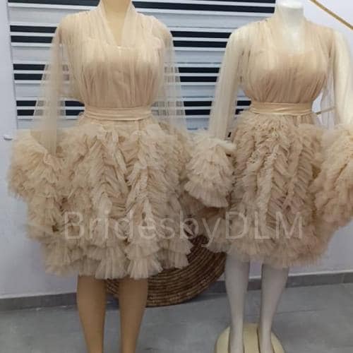 Bridesmaid robe, colored Wedding robe Wedding dress Wedding slip on lingerie Tulle robe for wedding Bridesmaid robe Pyjamas Robe