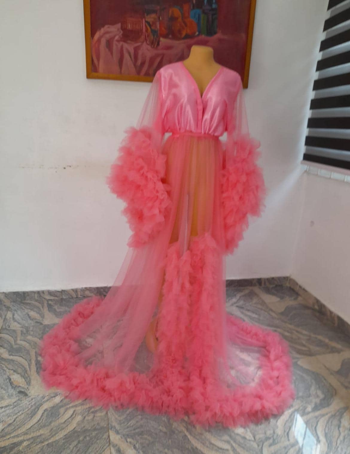 Maternity Dress for Photo Shoot, Tulle Maternity Gown, Baby Shower Photoshoot Dress, Boho Maternity Gown, Wedding Guest Dress, Gift for Her