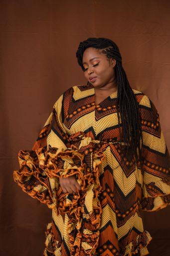 African Print Floral Mixed Print Dress, Knee Length Dress, Ankara Wedding Dress, Ankara Prom Dress, Elegant Traditional African Dress