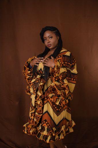African Print Floral Mixed Print Dress, Knee Length Dress, Ankara Wedding Dress, Ankara Prom Dress, Elegant Traditional African Dress