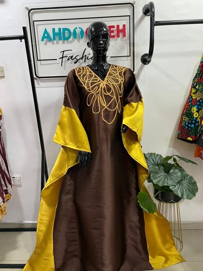 Classic Africa Bubu, Boubou,African satin boubou gown, Nigerian kaftan outfit,motherland style| African print dress | Party wear| danshiki