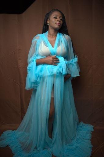 Maternity Dress for Photo Shoot, Tulle Maternity Gown, Baby Shower Photoshoot Dress, Boho Maternity Gown, Wedding Guest Dress, Gift for Her