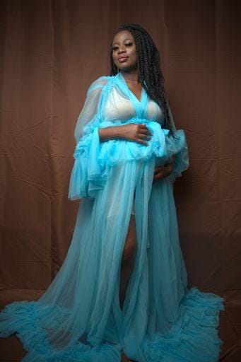 Maternity Dress for Photo Shoot, Tulle Maternity Gown, Baby Shower Photoshoot Dress, Boho Maternity Gown, Wedding Guest Dress, Gift for Her