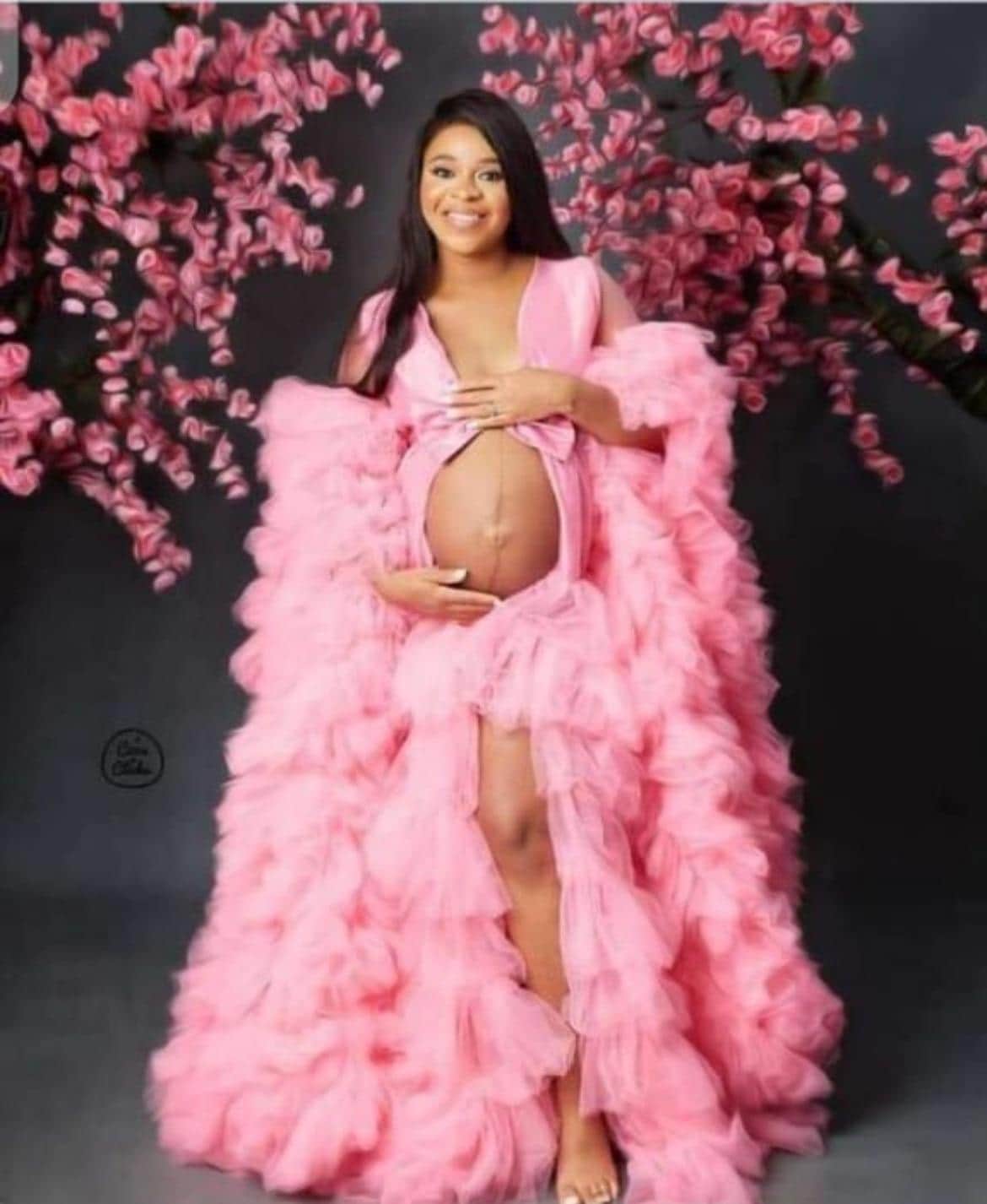 Maternity Dress for Photo Shoot, Tulle Maternity Gown, Baby Shower Photoshoot Dress, Boho Maternity Gown, Wedding Guest Dress, Gift for Her