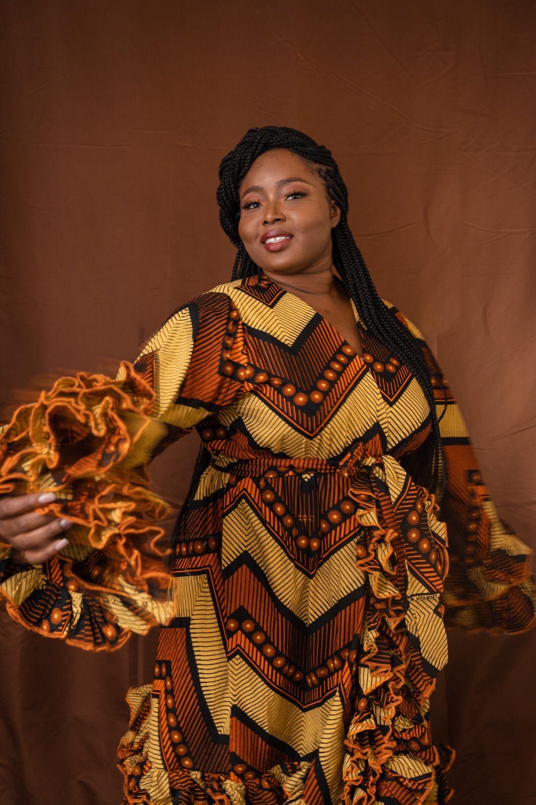African Print Floral Mixed Print Dress, Knee Length Dress, Ankara Wedding Dress, Ankara Prom Dress, Elegant Traditional African Dress