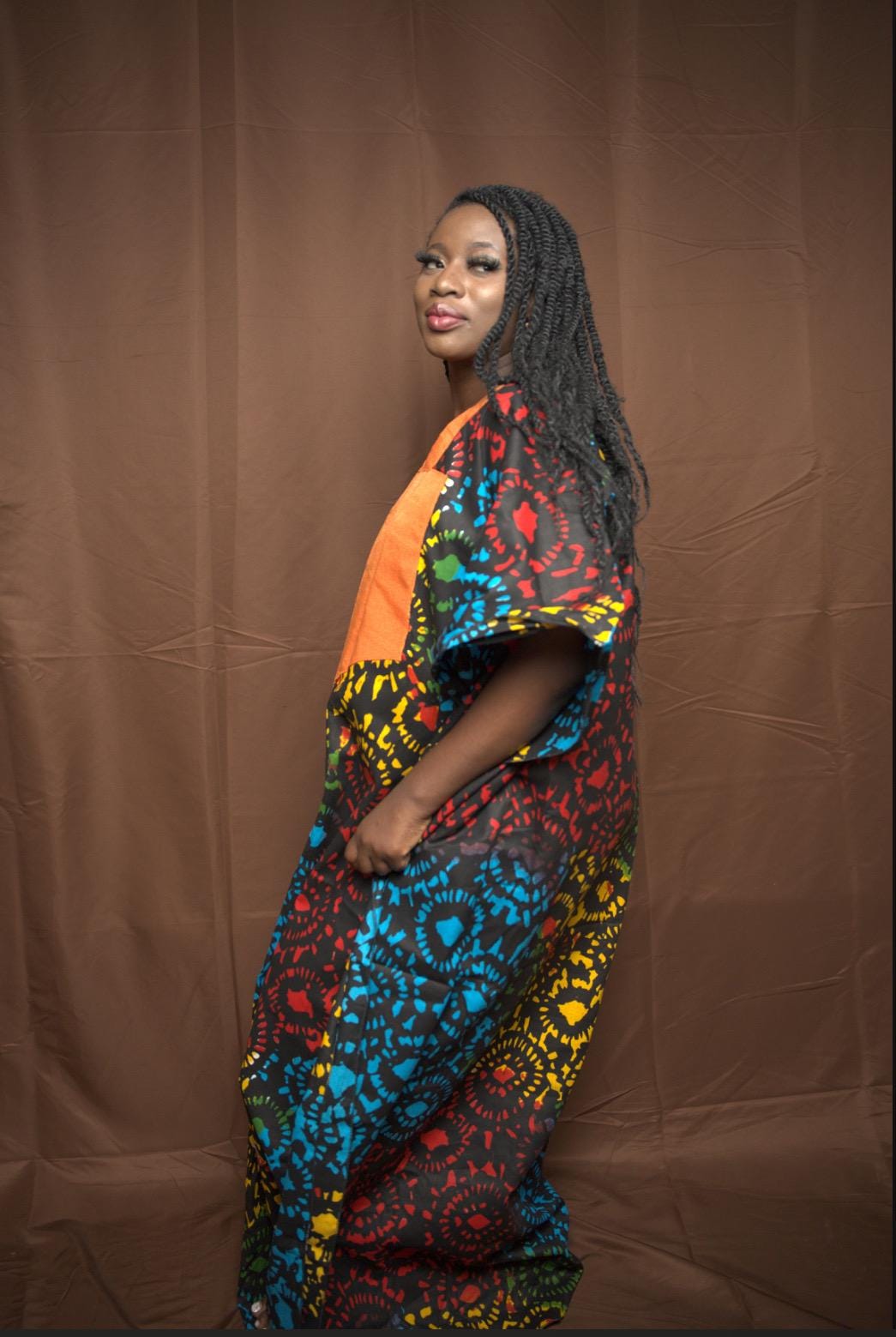Adire bubu dress|Silk adire| kaftan| african dress| Tie&dye| African bubu dress| Handmade dress| Nigerian dress| cotton Boubou- One size